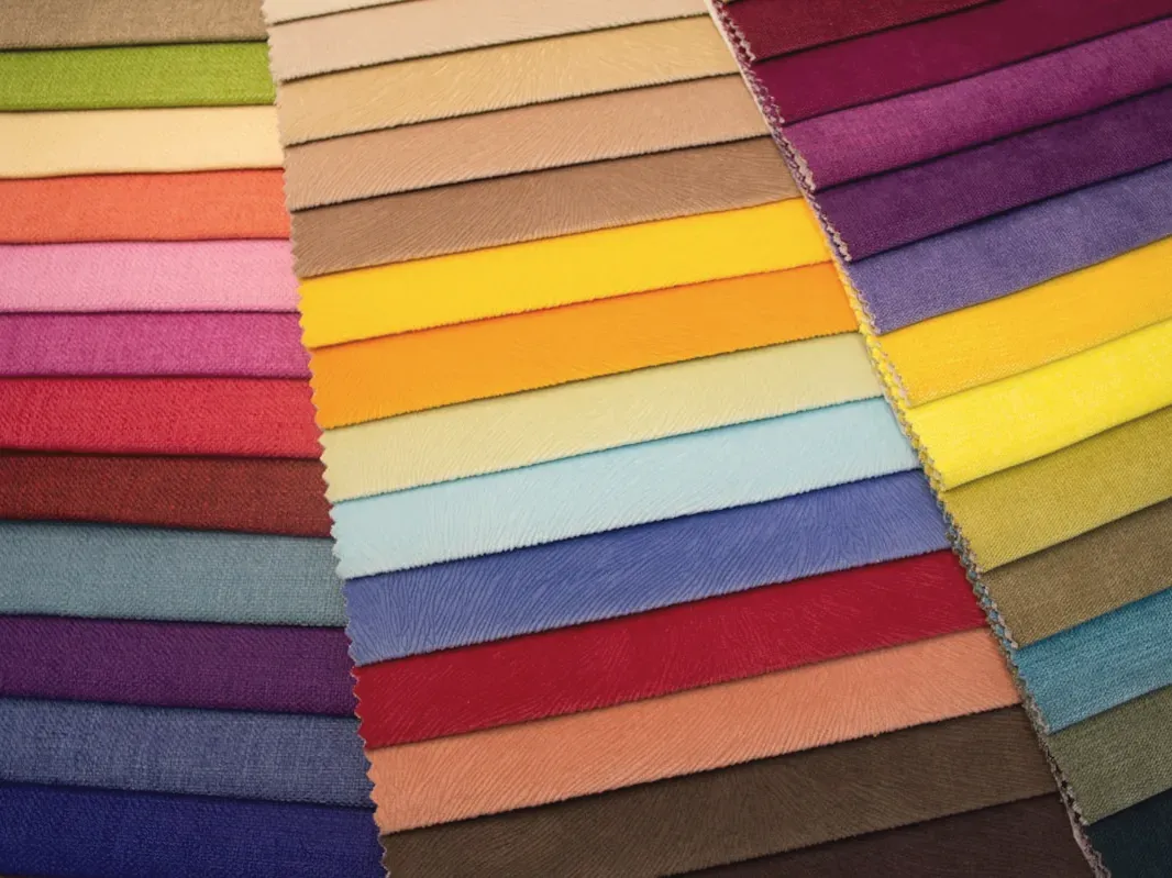 Colour and material swatches